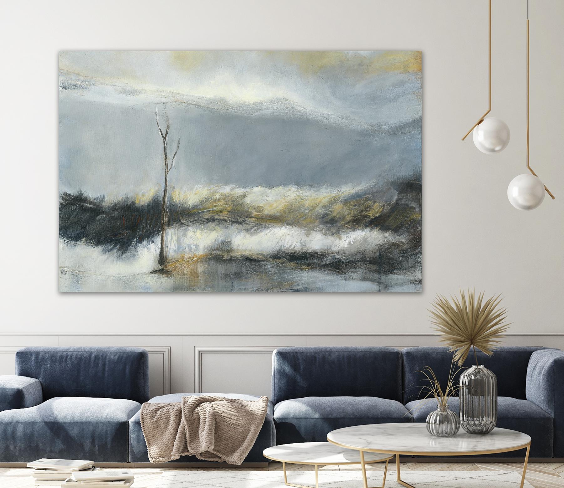Lumière Vespérale III by Kathleen Cloutier on GIANT ART - yellow abstract