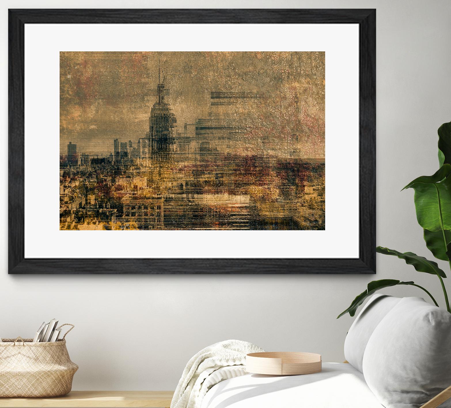 City building I by Jean-François Dupuis on GIANT ART - blue city scene canadian artists