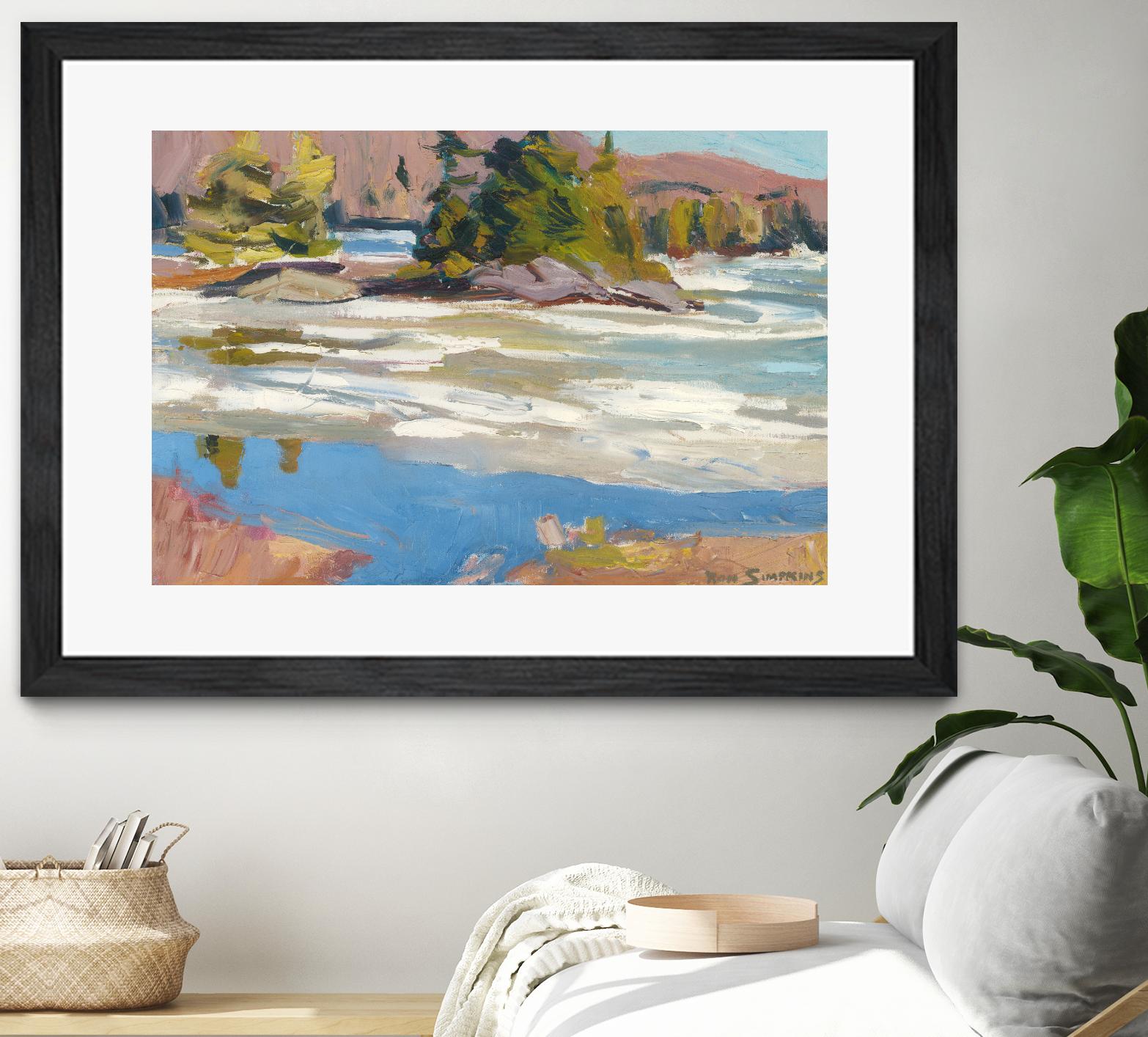 Little Running River by Ron Simpkins on GIANT ART - green landscape canadiens