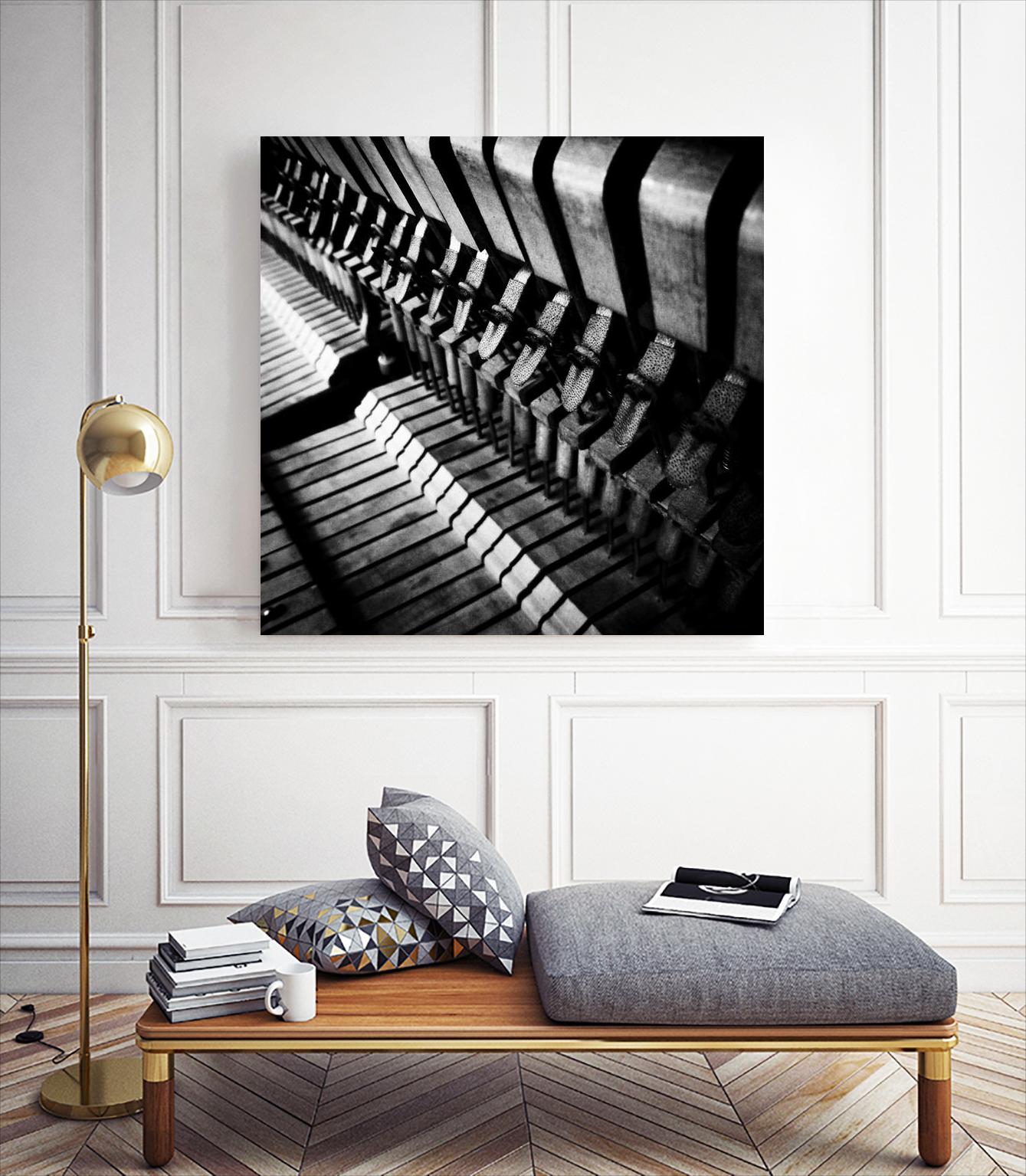 Piano XII by Jean-François Dupuis on GIANT ART - white black & white piano