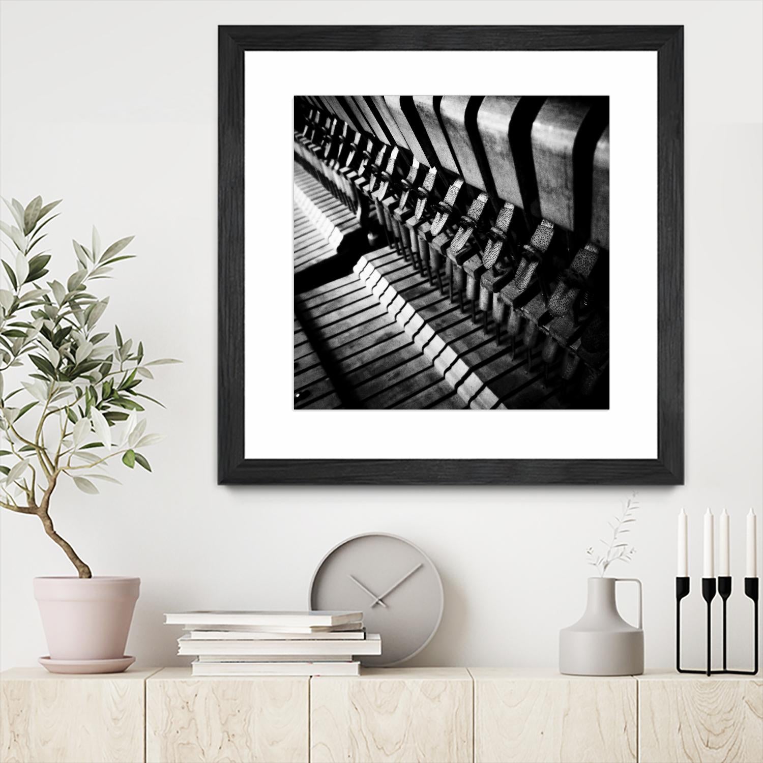 Piano XII by Jean-François Dupuis on GIANT ART - white black & white piano