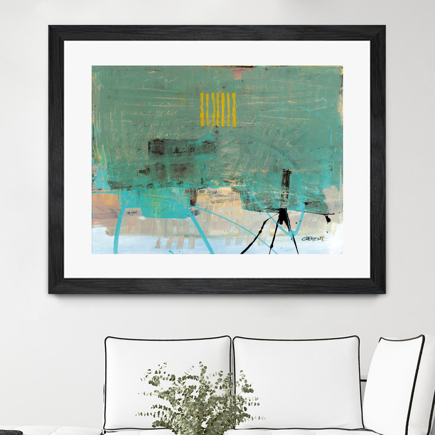 Hilarité by Jacques Clement on GIANT ART - green abstract canadien