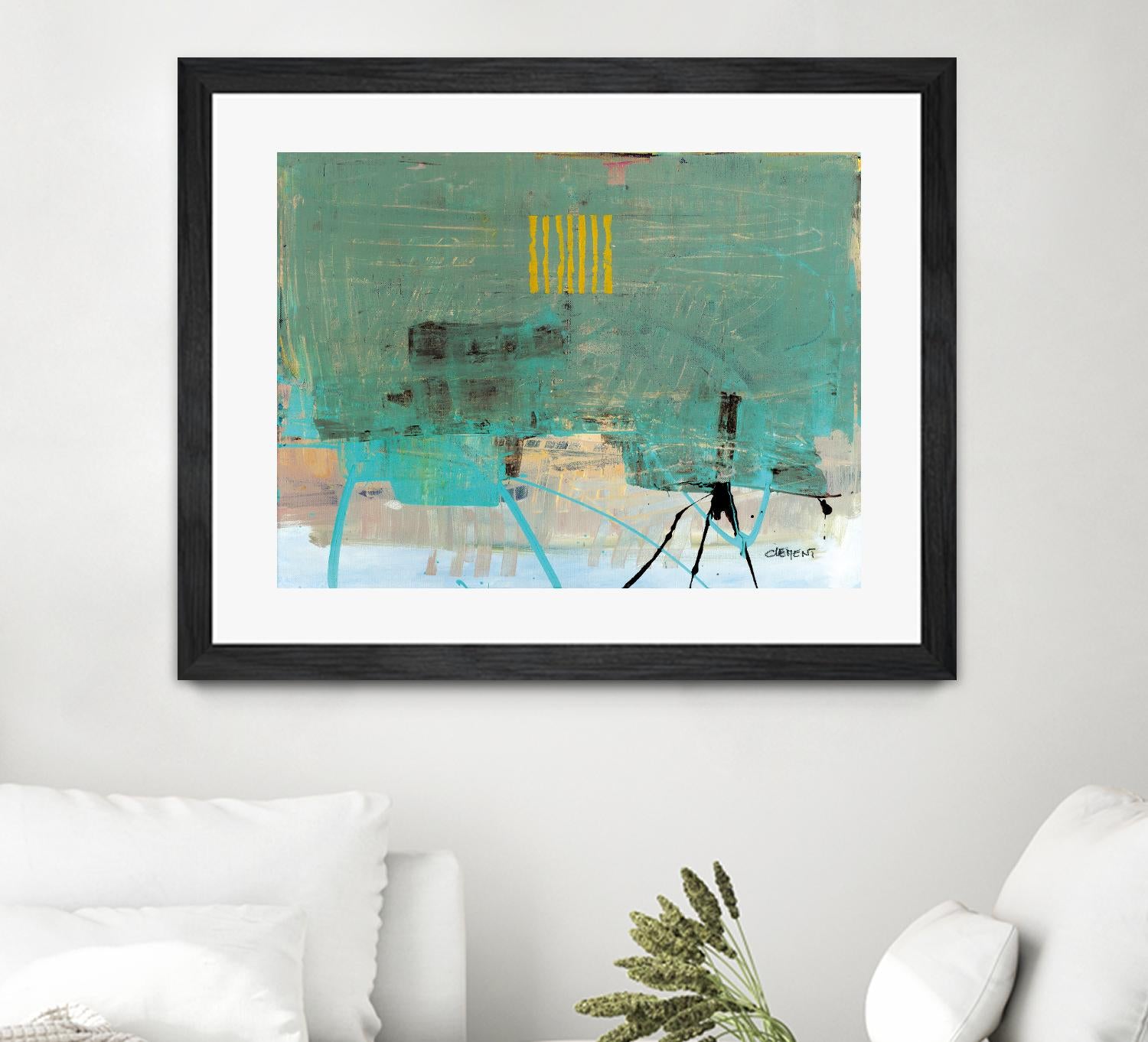 Hilarité by Jacques Clement on GIANT ART - green abstract canadien
