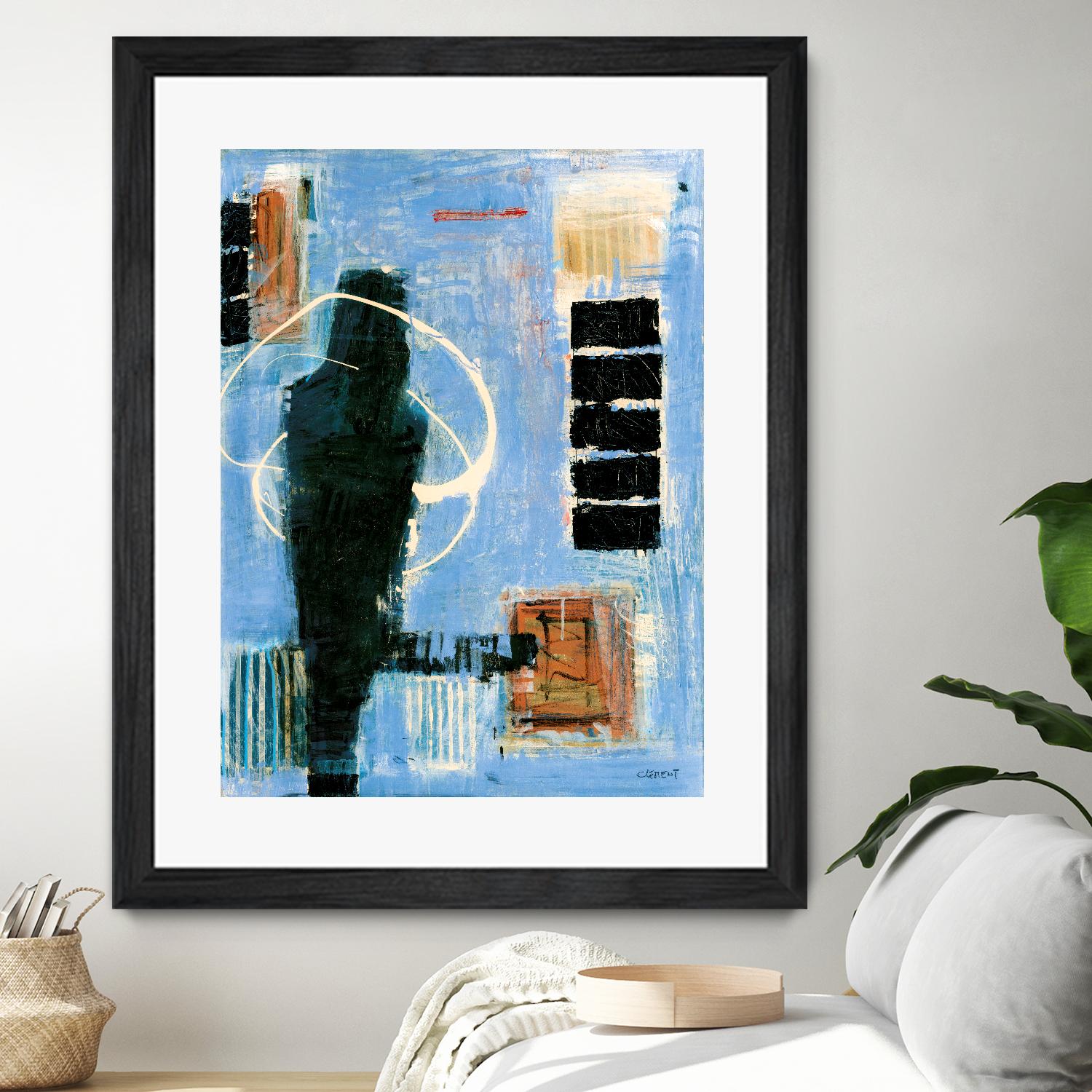 Ravissement by Jacques Clement on GIANT ART - blue abstract canadien