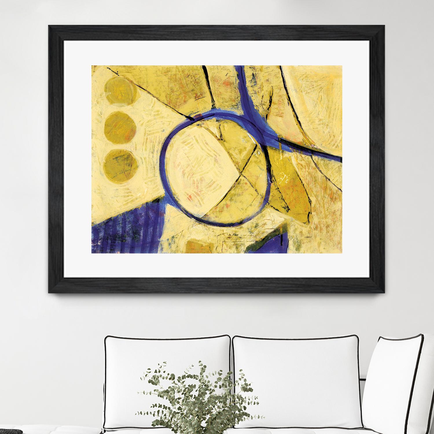 Festif by Jacques Clement on GIANT ART - yellow abstract