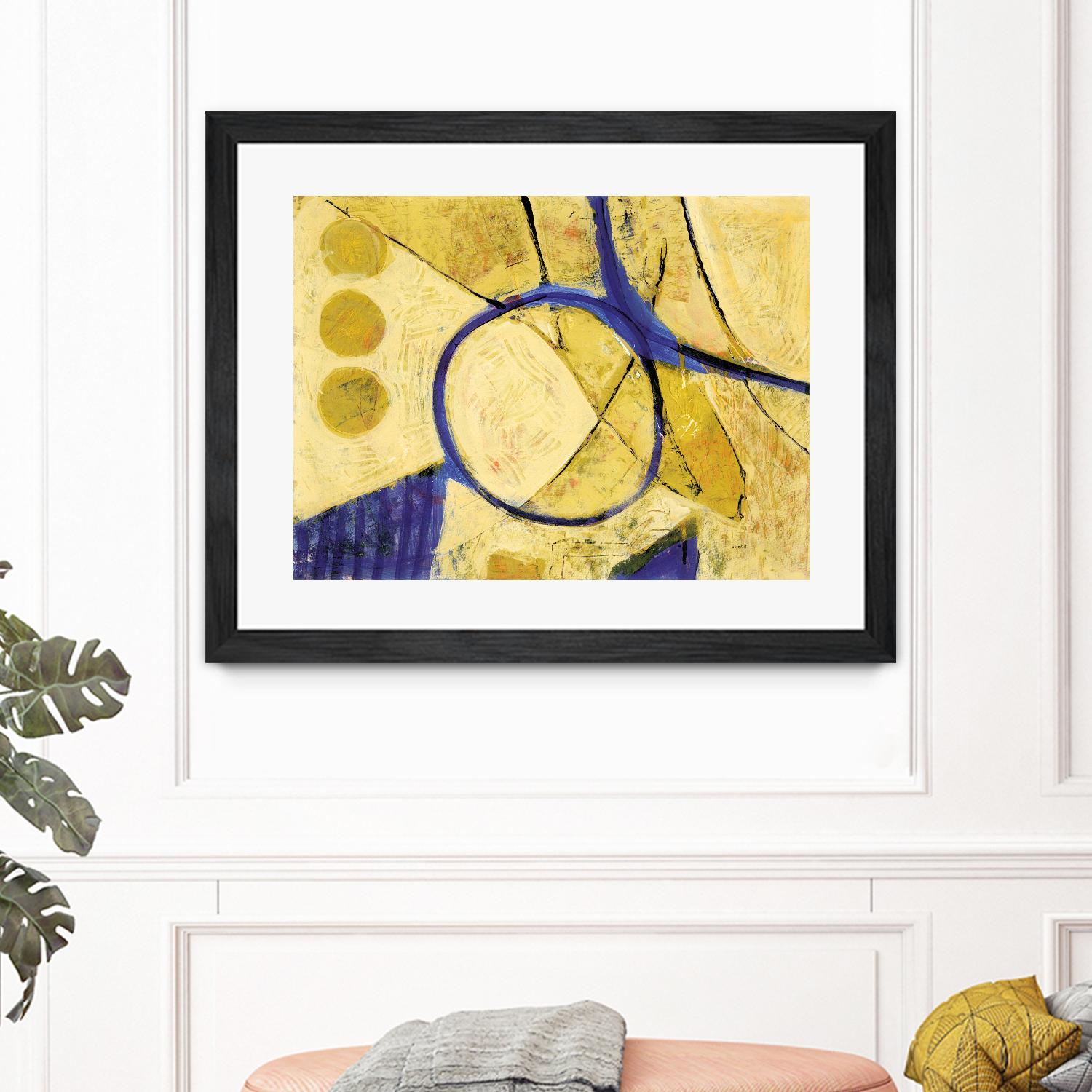 Festif by Jacques Clement on GIANT ART - yellow abstract