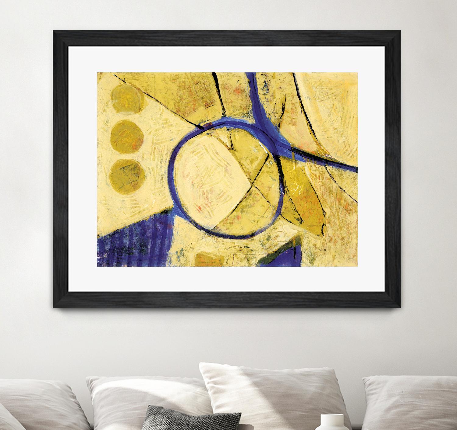 Festif by Jacques Clement on GIANT ART - yellow abstract