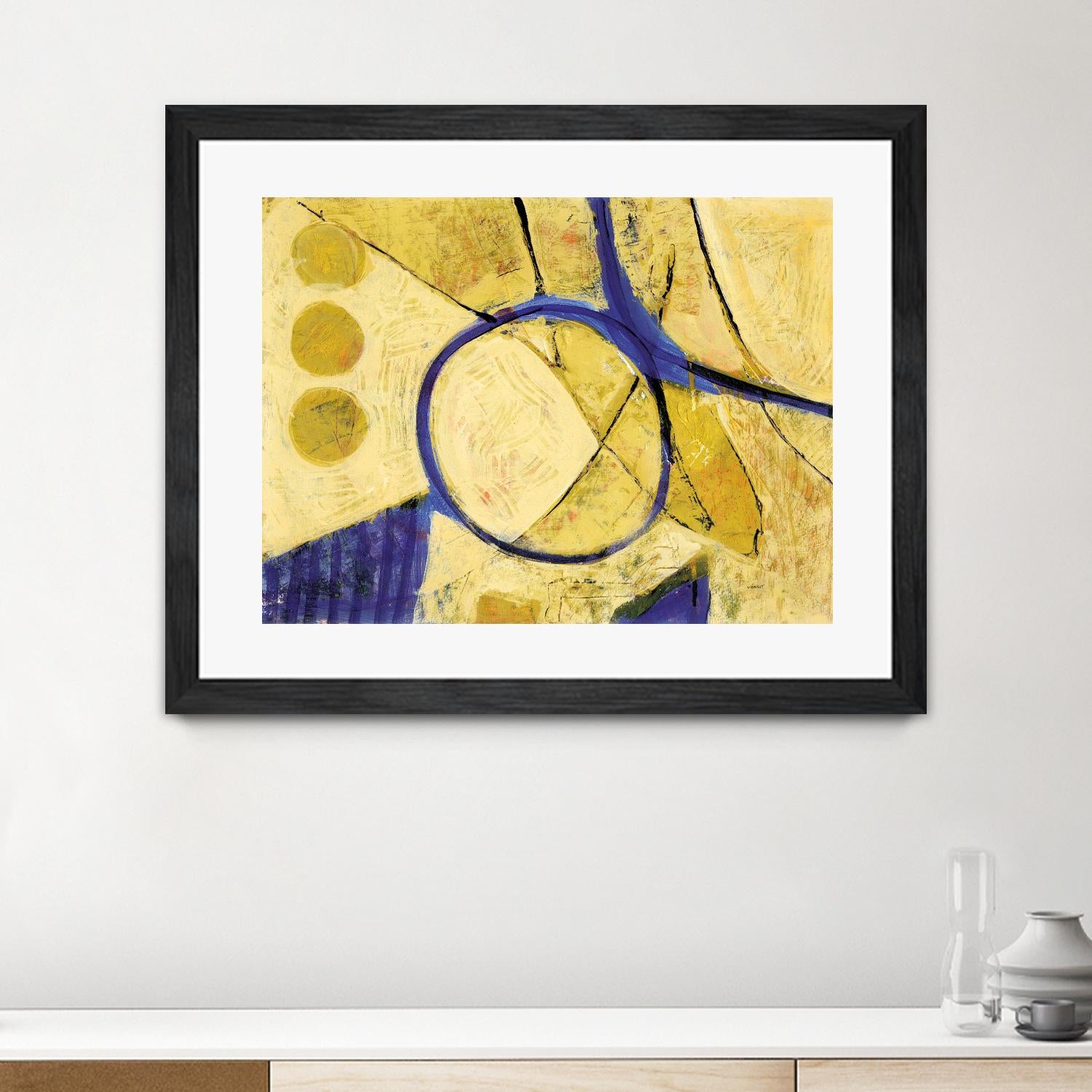 Festif by Jacques Clement on GIANT ART - yellow abstract