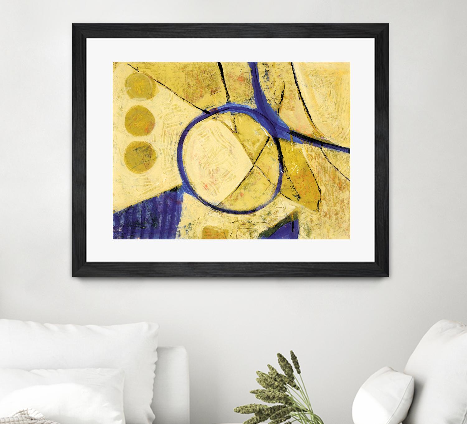 Festif by Jacques Clement on GIANT ART - yellow abstract