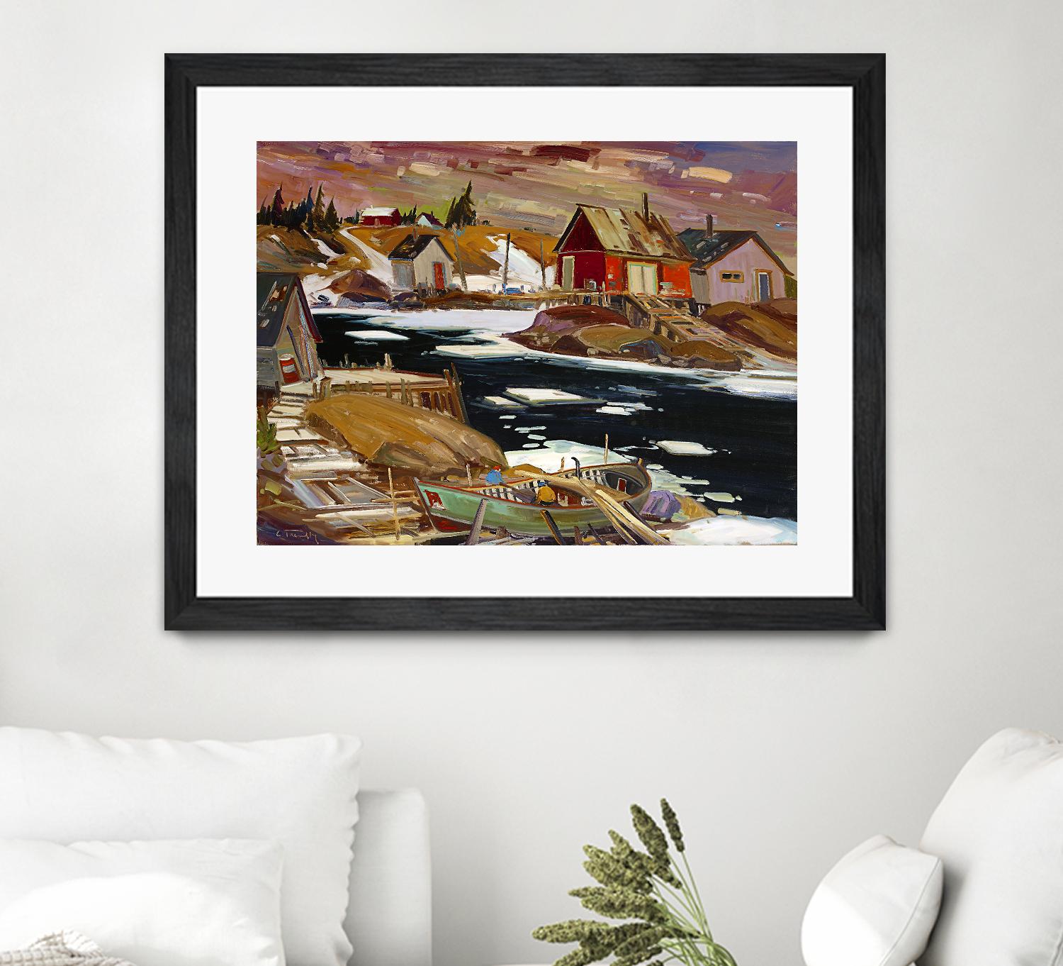 Boom Boom Rivière North shore by Louis Tremblay on GIANT ART - beige landscape artistes du québec