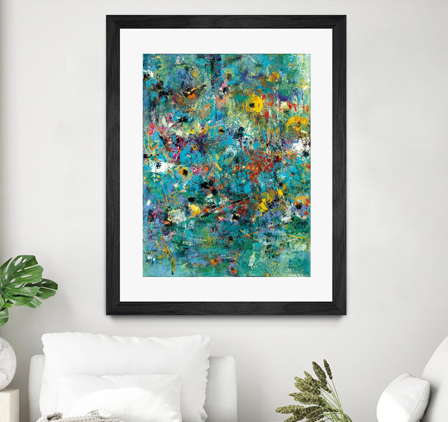 Carpe Diem 3 by Diane Lambin on GIANT ART - green abstract artiste québécois