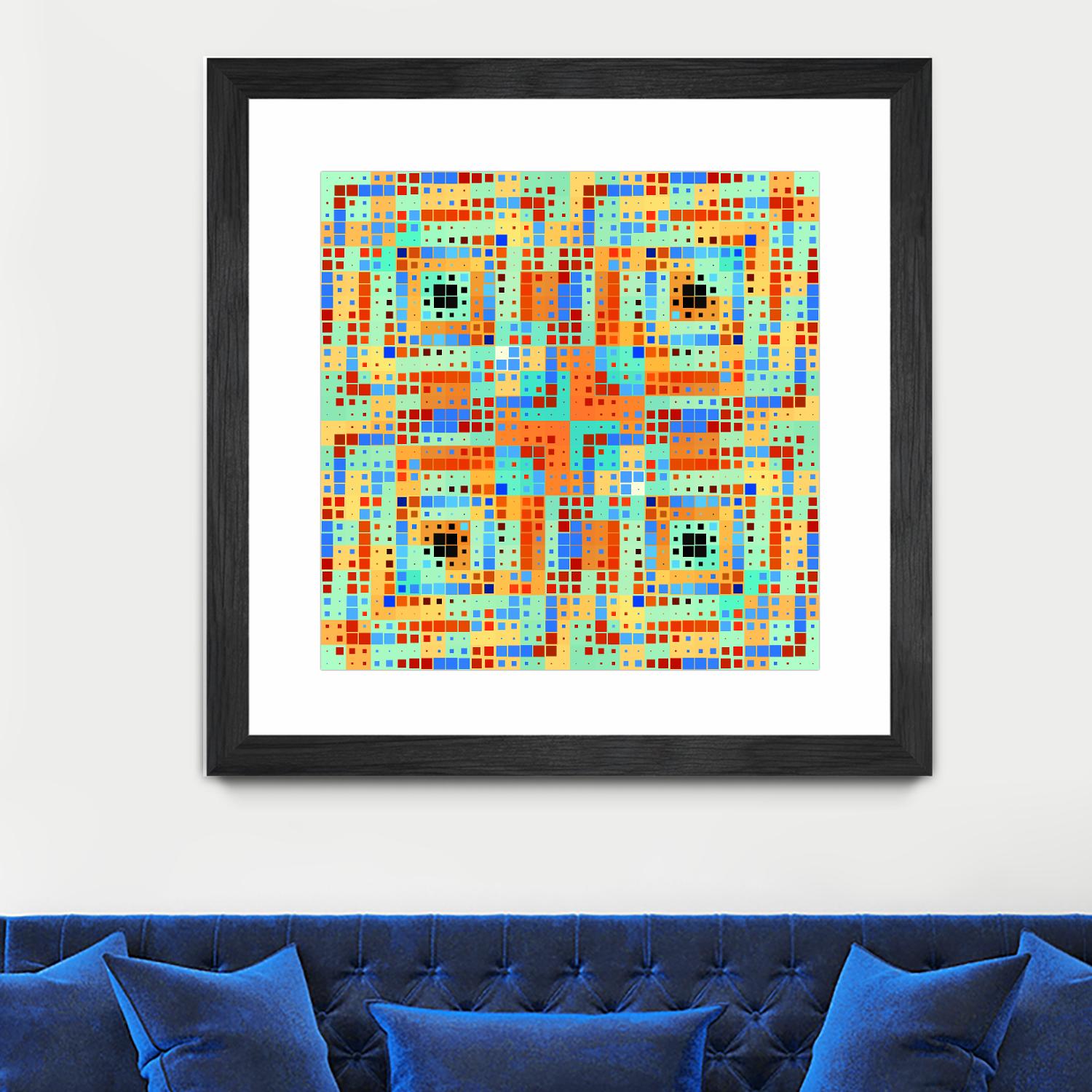 Pi_Dot_Pi_4_1_1 by Xosé Salgado on GIANT ART - orange abstract