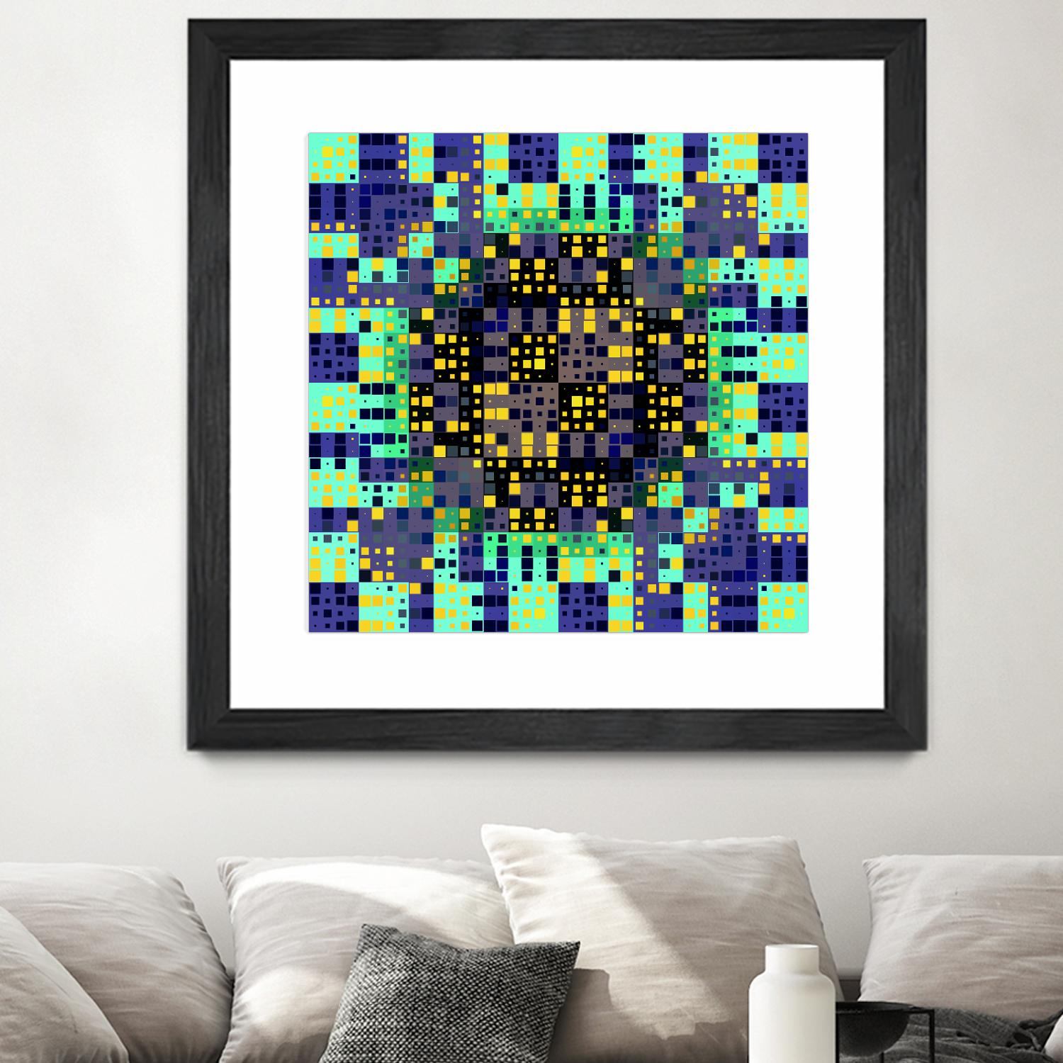 Pi_Dot_Pi_4_1_8 by Xosé Salgado on GIANT ART - yellow abstract