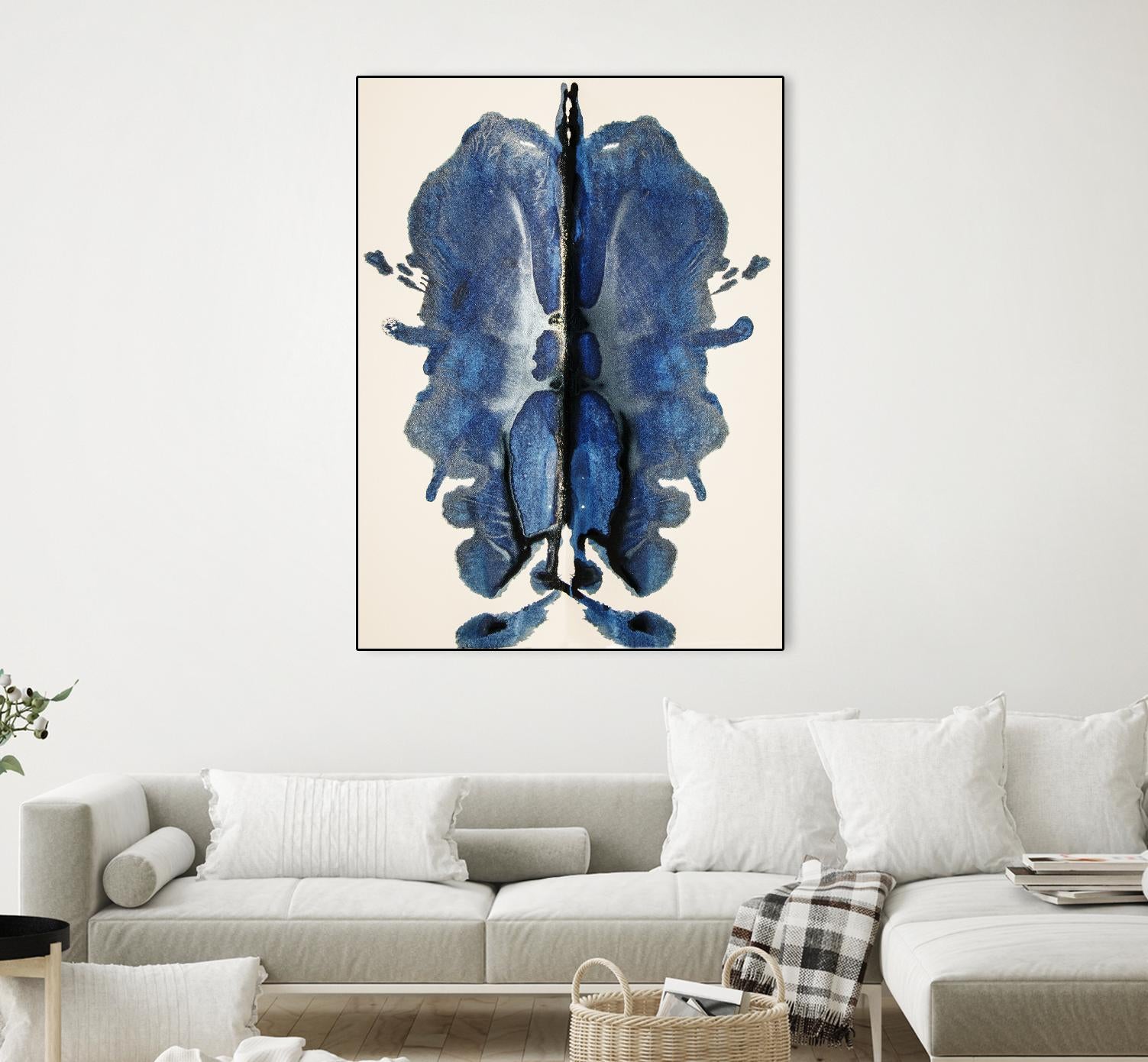 Blue Ink Laos by Daniel Stanford on GIANT ART - blue abstract
