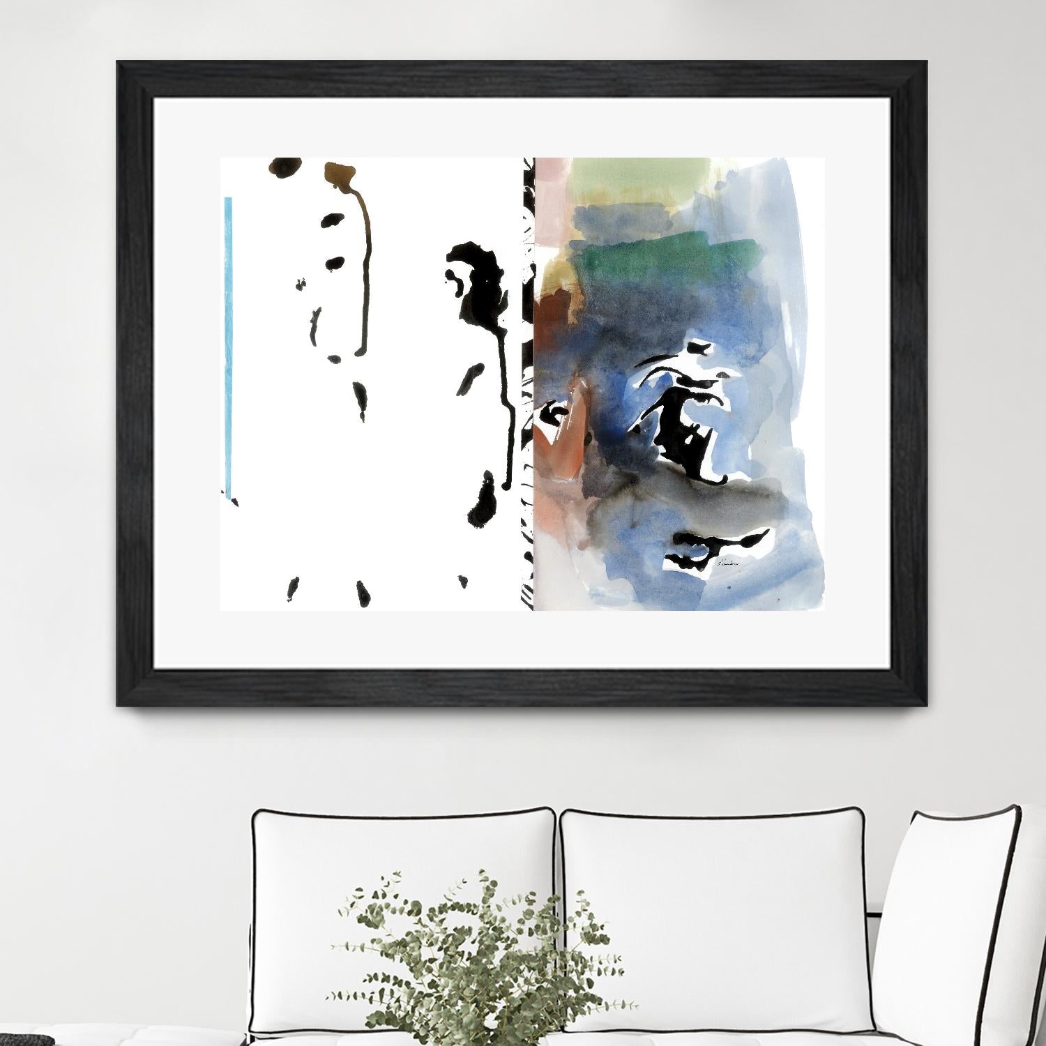 Caballeros Collage by Diane Lambin on GIANT ART - blue abstract