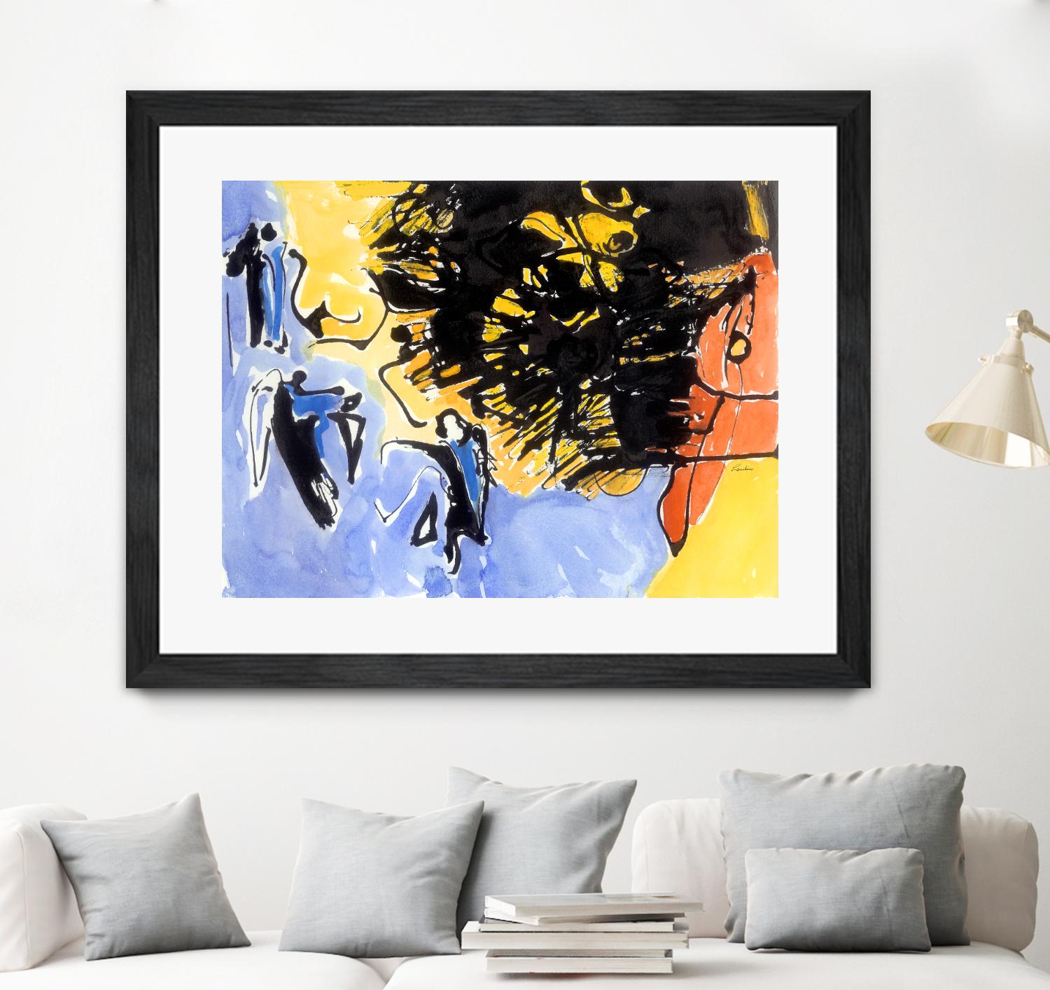 Sunbird by Diane Lambin on GIANT ART - blue abstract