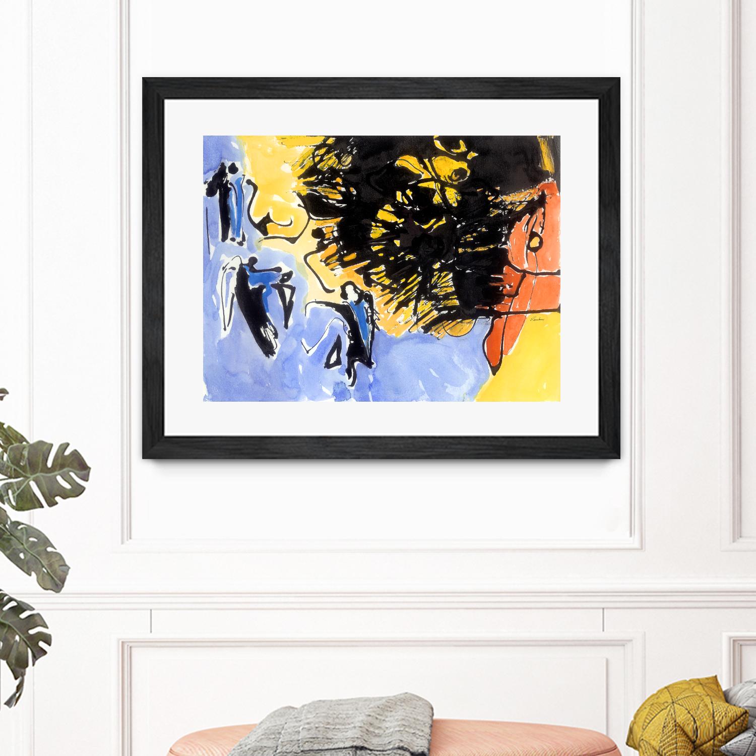 Sunbird by Diane Lambin on GIANT ART - blue abstract