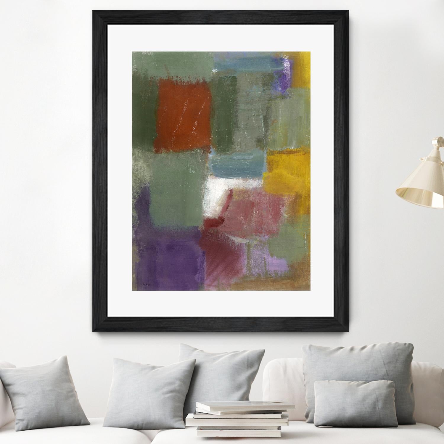 Soft Squares by Diane Lambin on GIANT ART - green abstract
