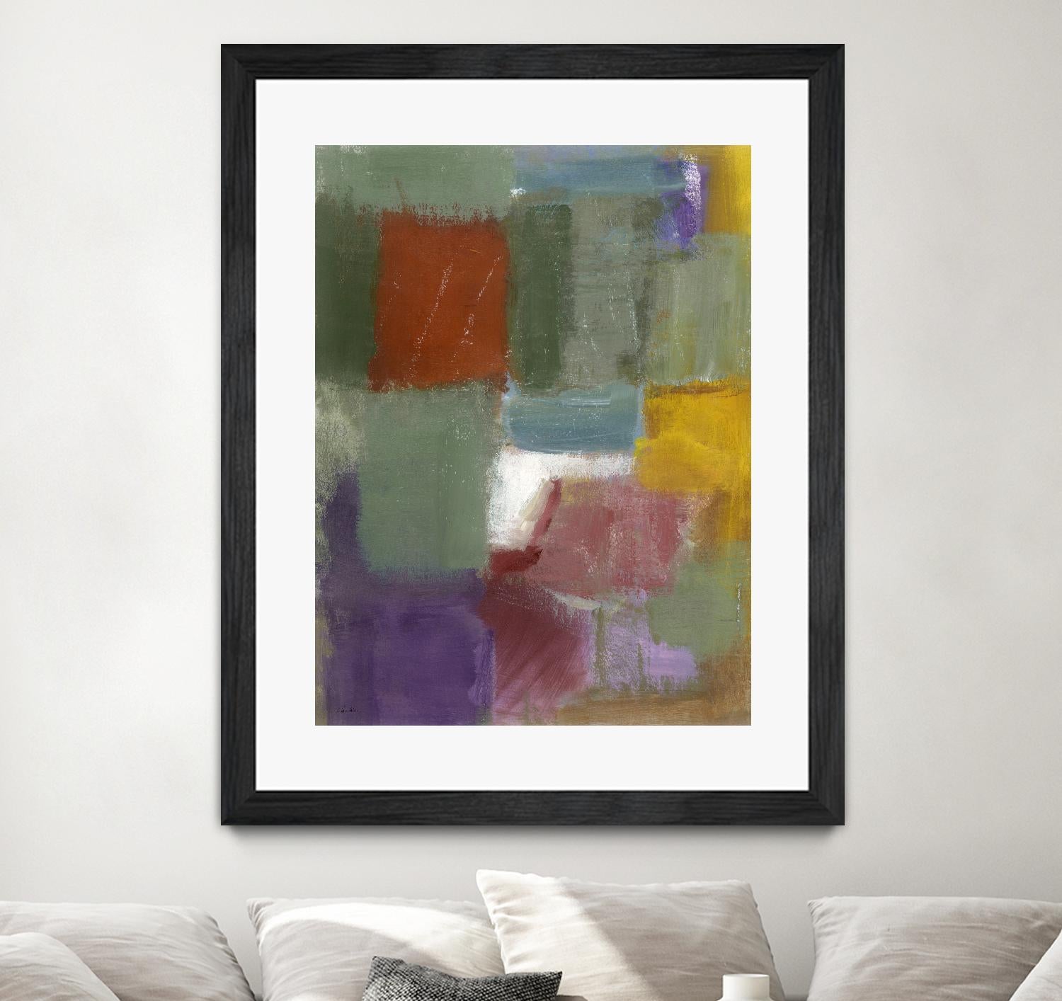 Soft Squares by Diane Lambin on GIANT ART - green abstract