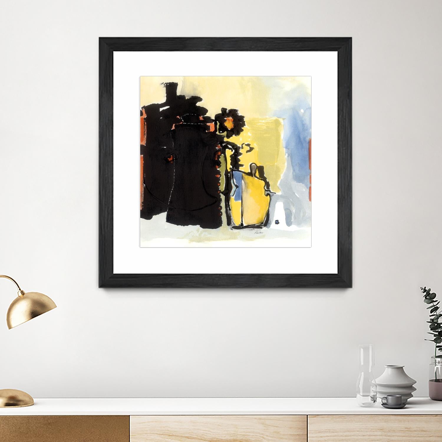 Vases Collage by Diane Lambin on GIANT ART - yellow abstract