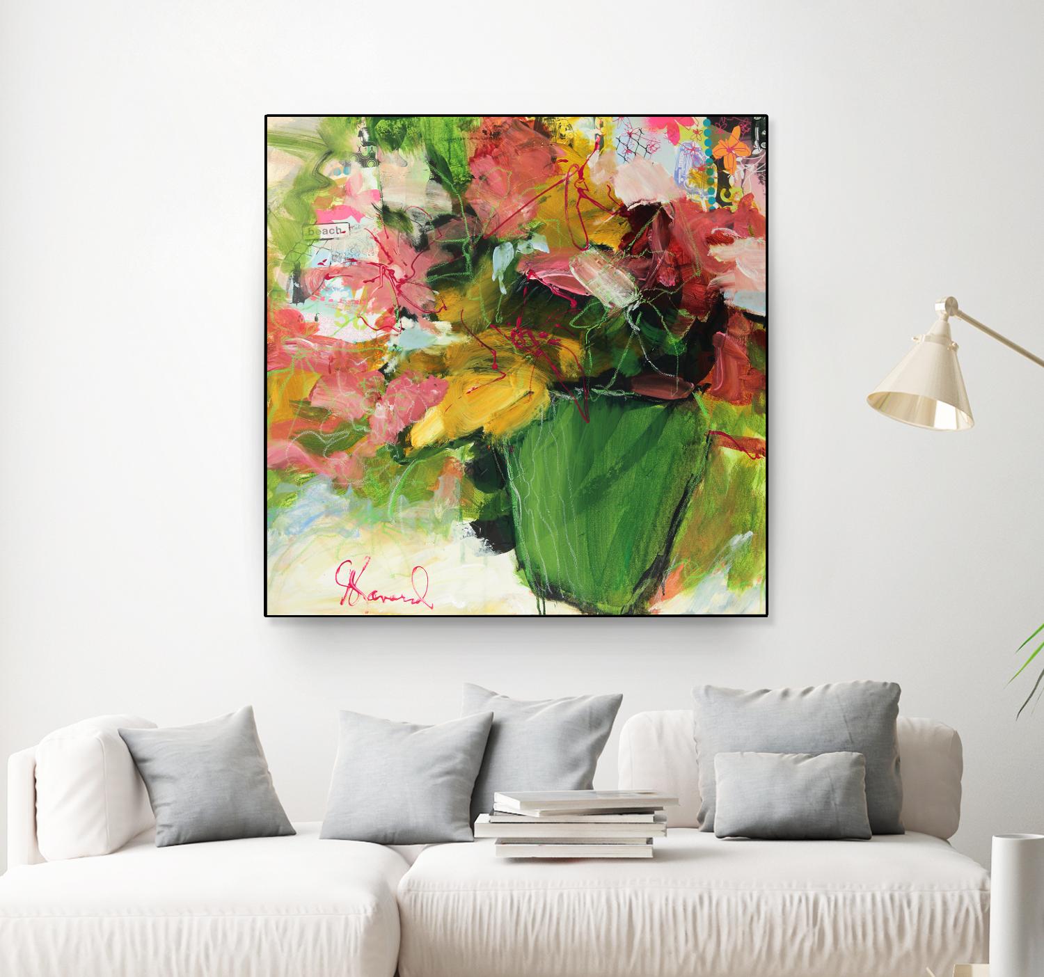 Beach Lover by Doris Savard on GIANT ART - pink flowers artistes du québec
