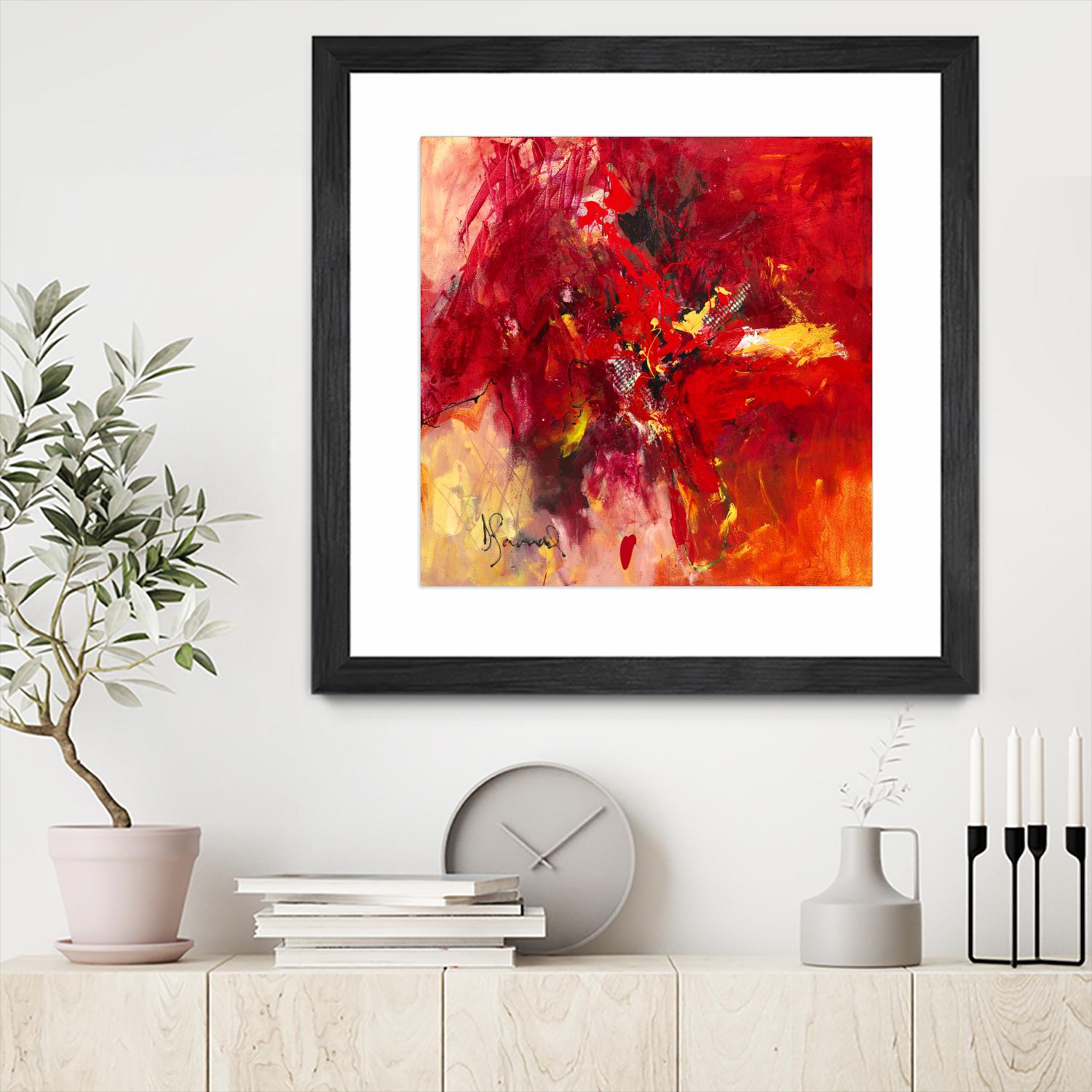 Lovely by Doris Savard on GIANT ART - red abstract
