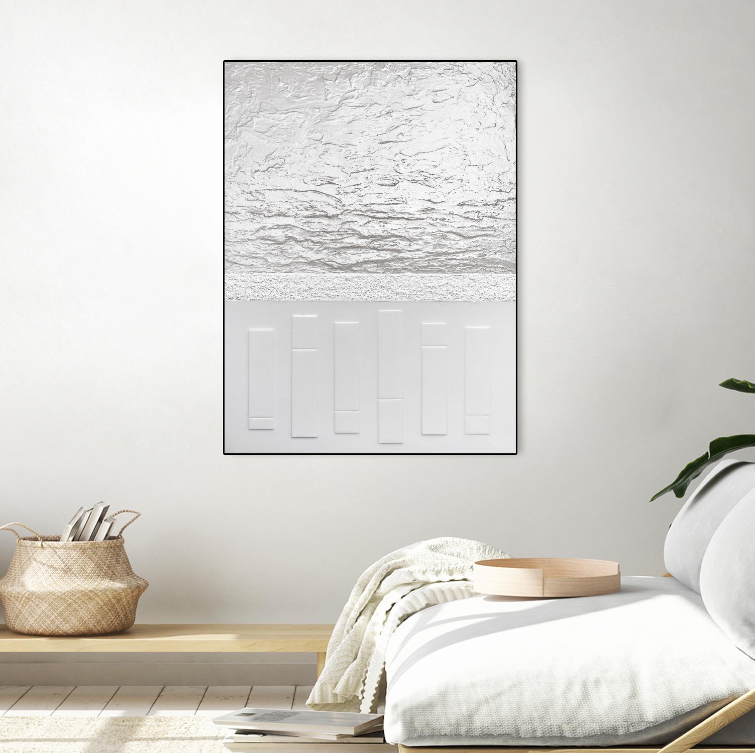 Black And White Storm by Alyson Mccrink on GIANT ART - white abstract ton sur ton
