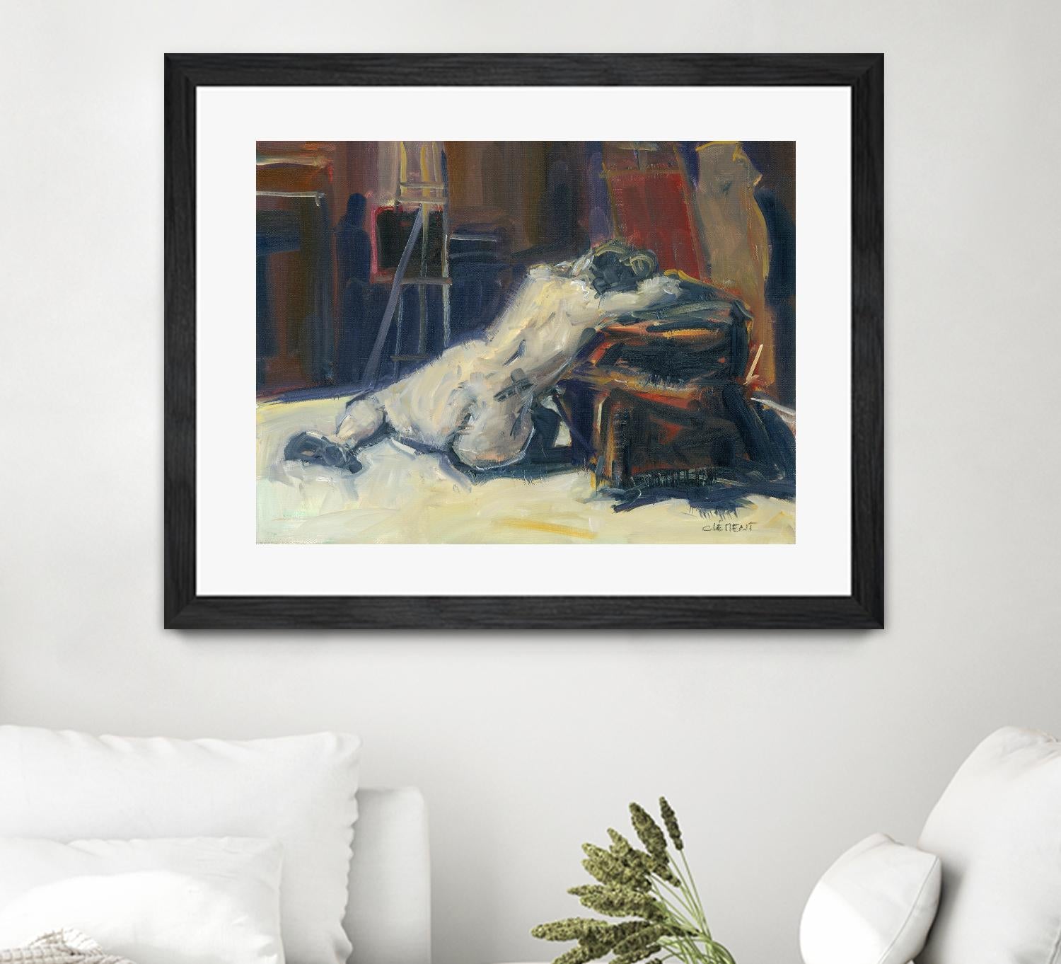 Lyrsa by Jacques Clement on GIANT ART - beige figurative corps nu