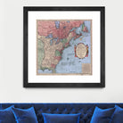 North american map  in 1784 by Archive on GIANT ART - pink maps