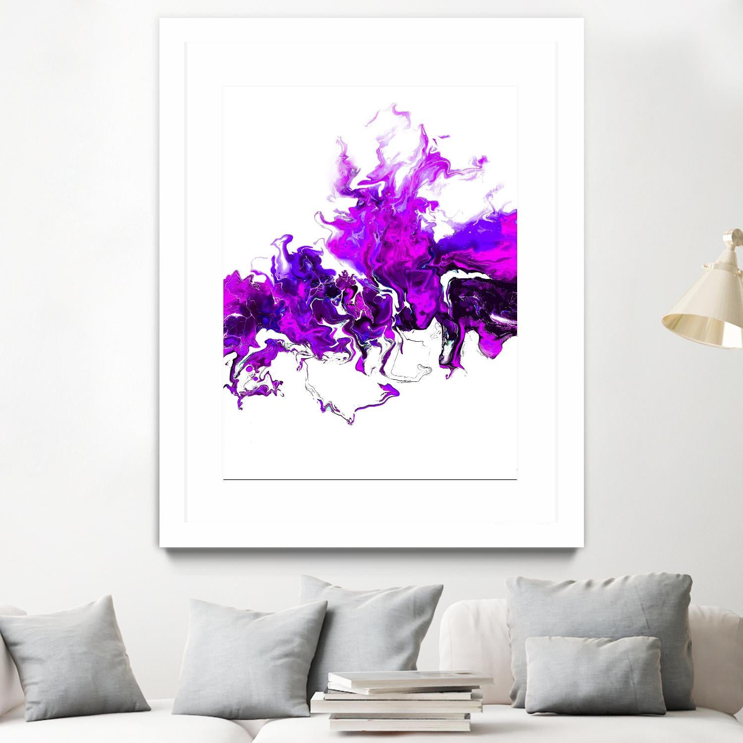 Rainbow Smoke -2 by Alyson Mccrink on GIANT ART - white abstract abstract