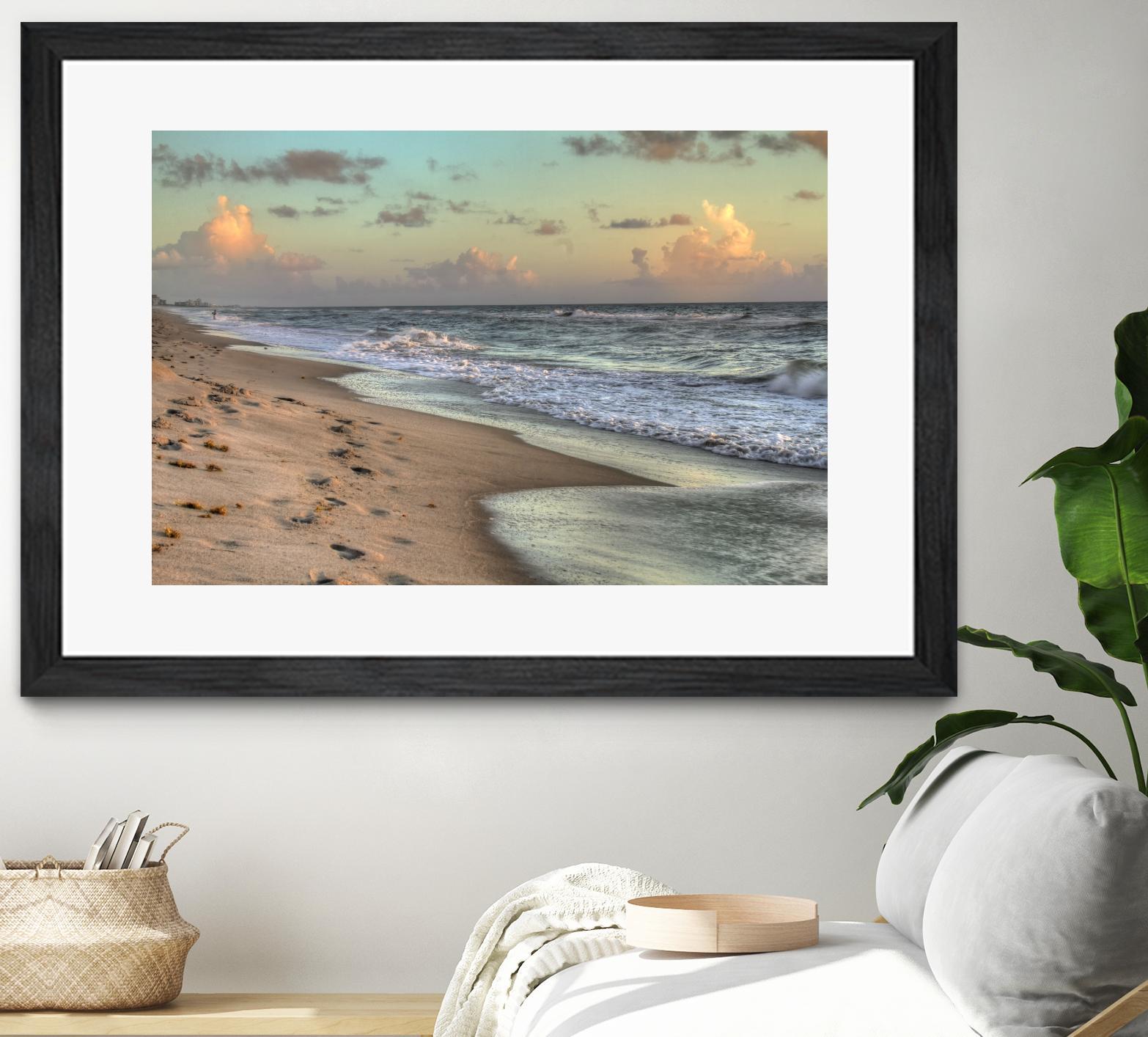 Indialantic 3 by Rene Griffith on GIANT ART - beige costal waves