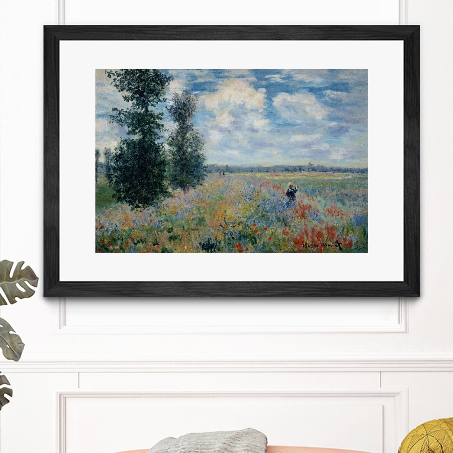 Poppy Fields near Argenteuil, 1875 by Claude Monet on GIANT ART - green masters champ fleuri