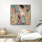 Woman with fan by Gustav Klimt on GIANT ART - gold masters féminité