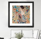 Woman with fan by Gustav Klimt on GIANT ART - gold masters féminité