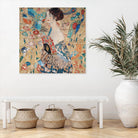 Woman with fan by Gustav Klimt on GIANT ART - gold masters féminité