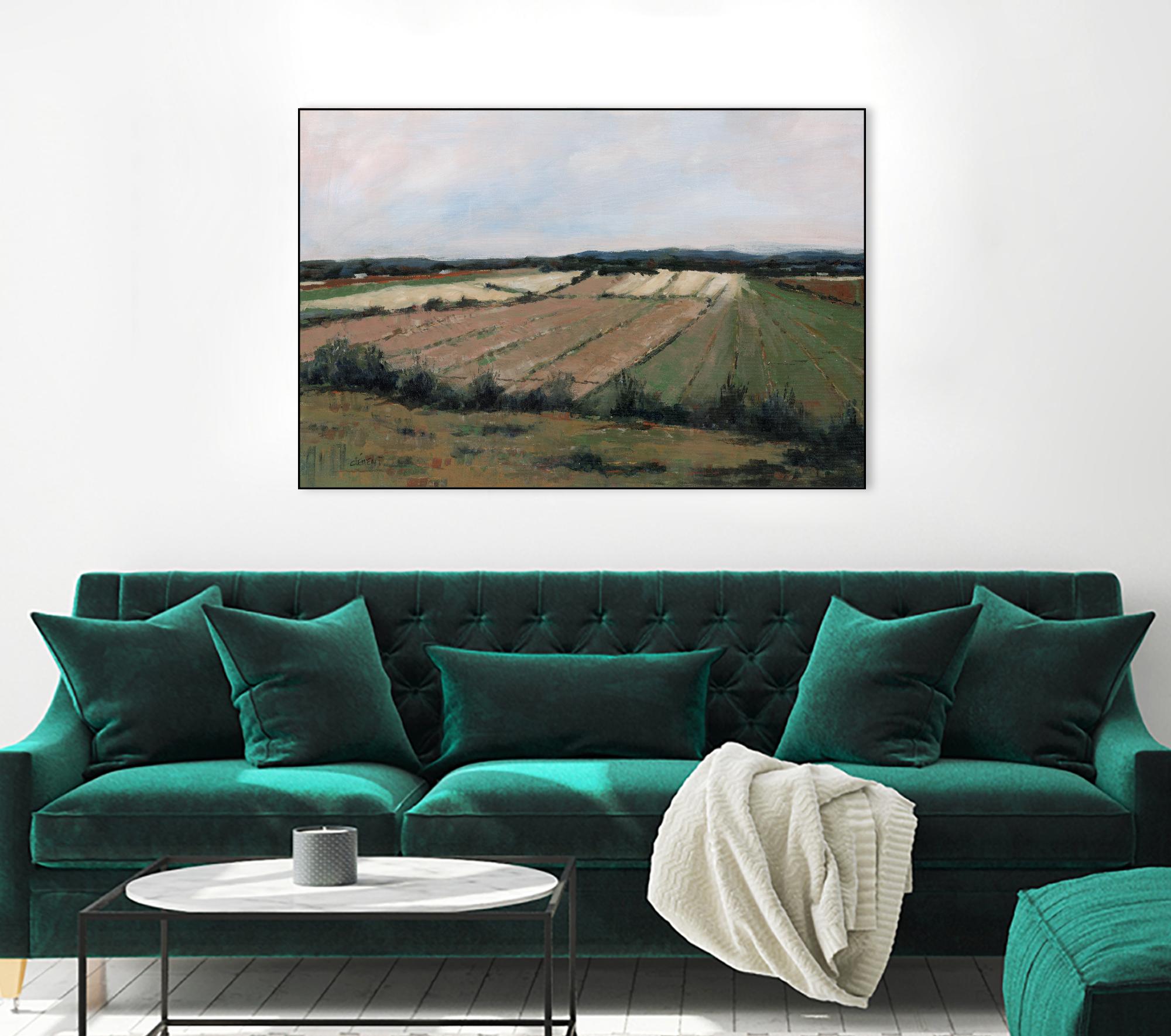 Terres cultivées by Jacques Clément on GIANT ART - beige landscape