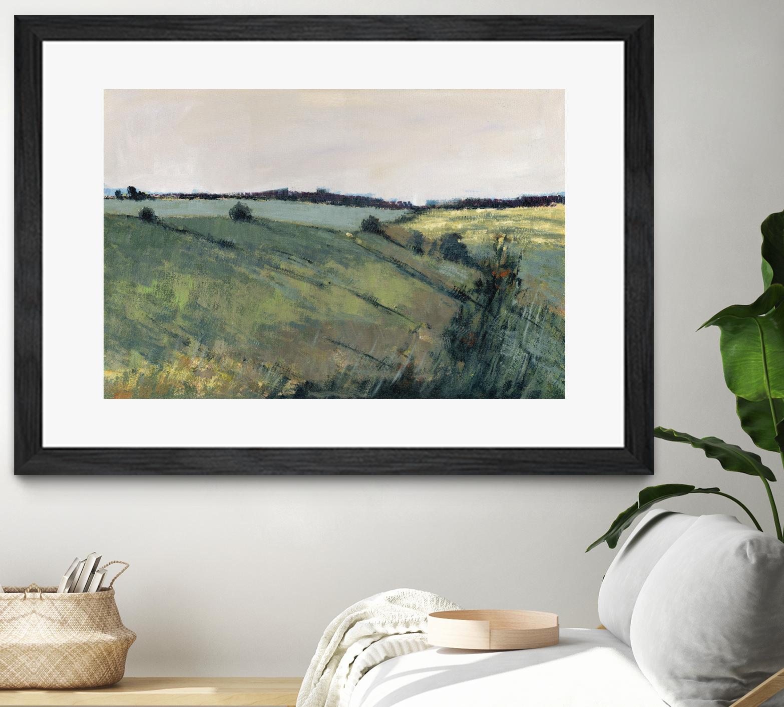 Paysage contemporain-2 by Jacques Clément on GIANT ART - green landscape artistes du québec