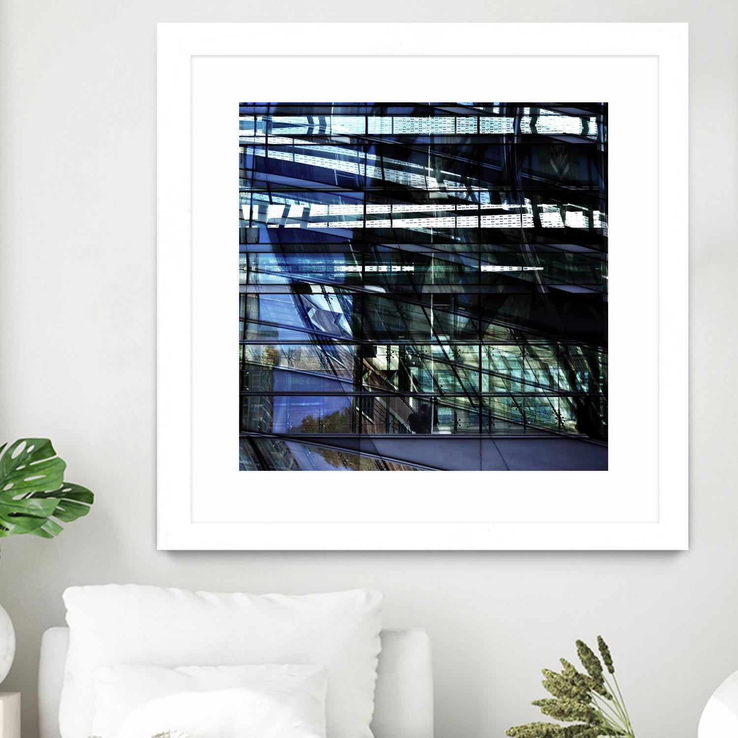 Urban Distortion I by Jean-François Dupuis on GIANT ART - blue city scene superposition
