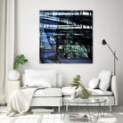 Urban Distortion I by Jean-François Dupuis on GIANT ART - blue city scene superposition
