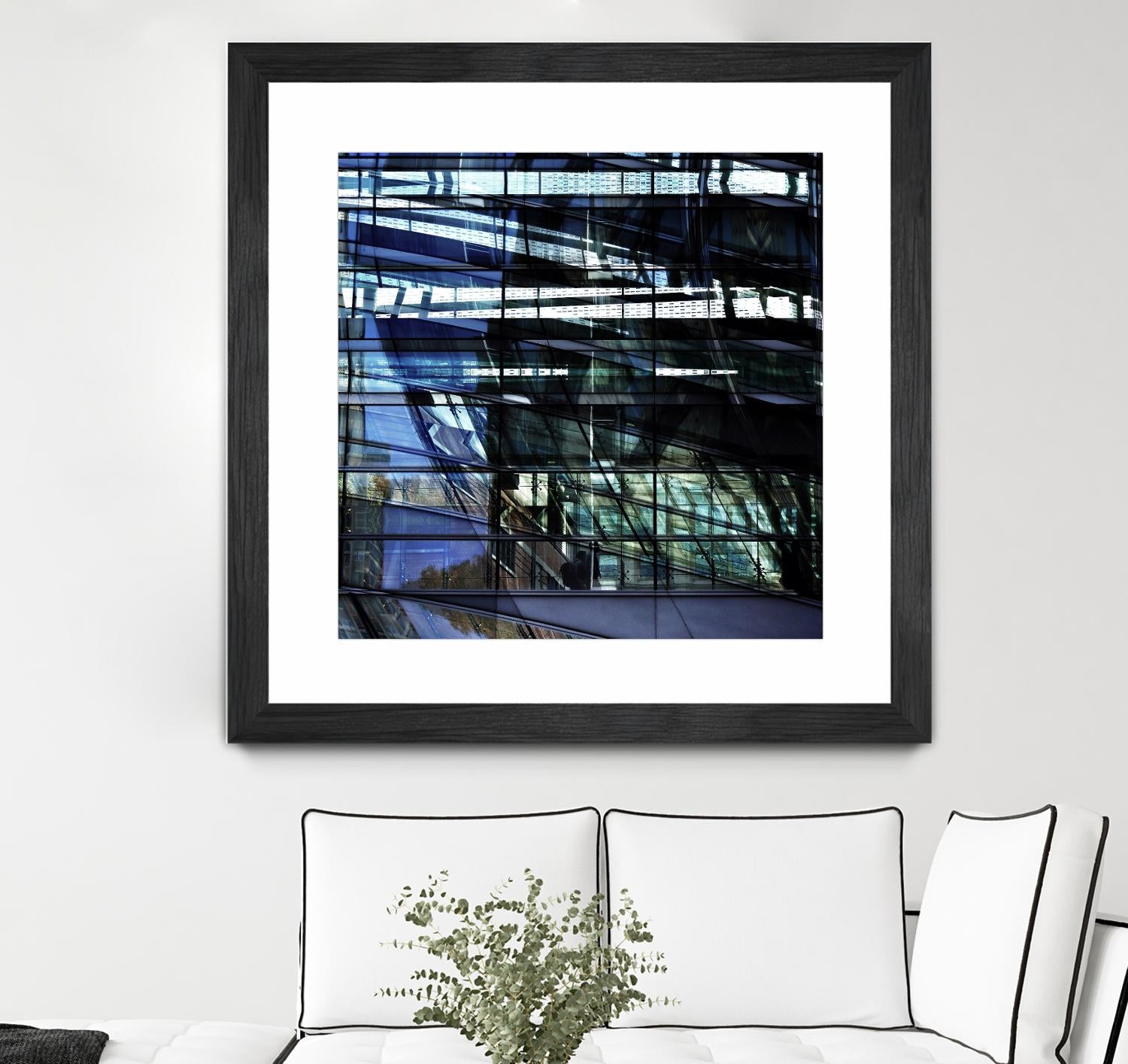 Urban Distortion I by Jean-François Dupuis on GIANT ART - blue city scene superposition