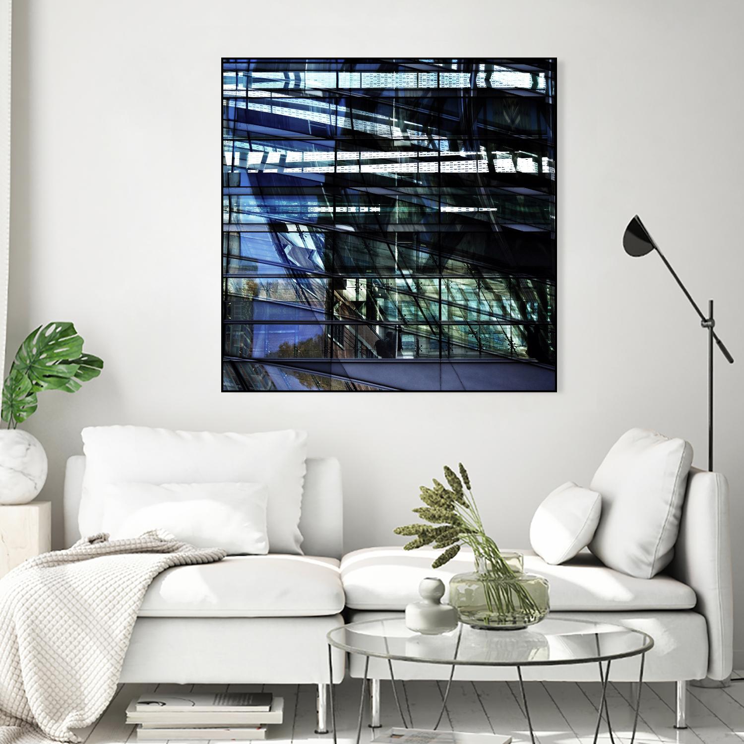 Urban Distortion I by Jean-François Dupuis on GIANT ART - blue city scene superposition