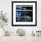 Urban Distortion I by Jean-François Dupuis on GIANT ART - blue city scene superposition