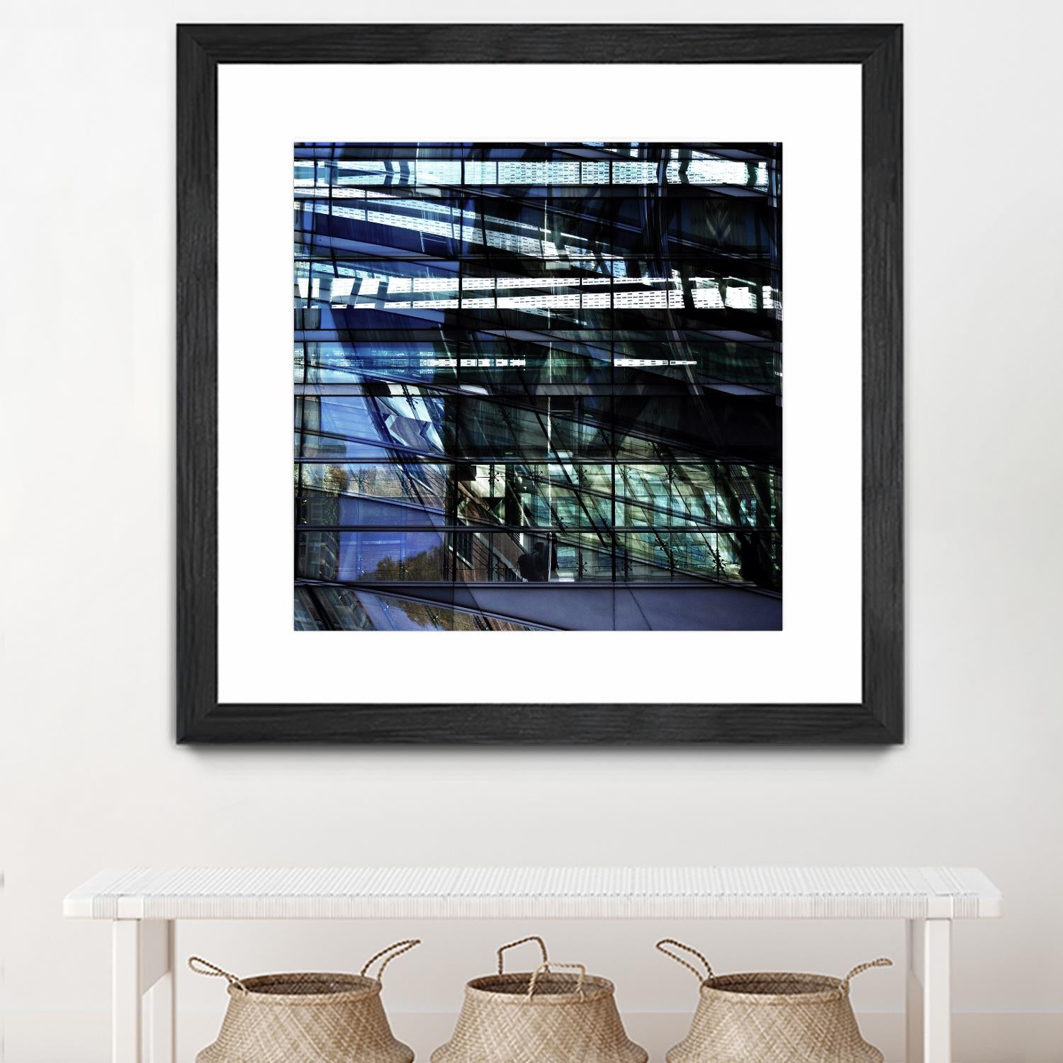 Urban Distortion I by Jean-François Dupuis on GIANT ART - blue city scene superposition