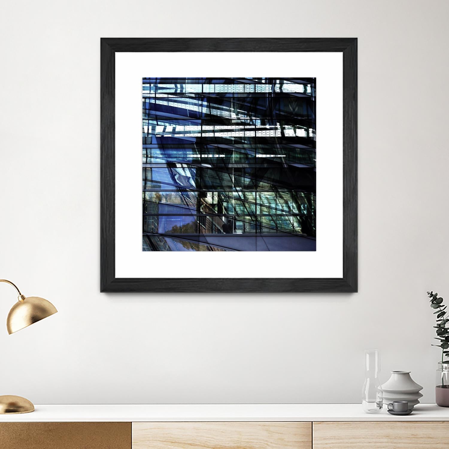 Urban Distortion I by Jean-François Dupuis on GIANT ART - blue city scene superposition