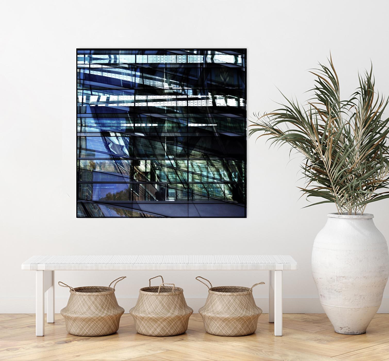 Urban Distortion I by Jean-François Dupuis on GIANT ART - blue city scene superposition