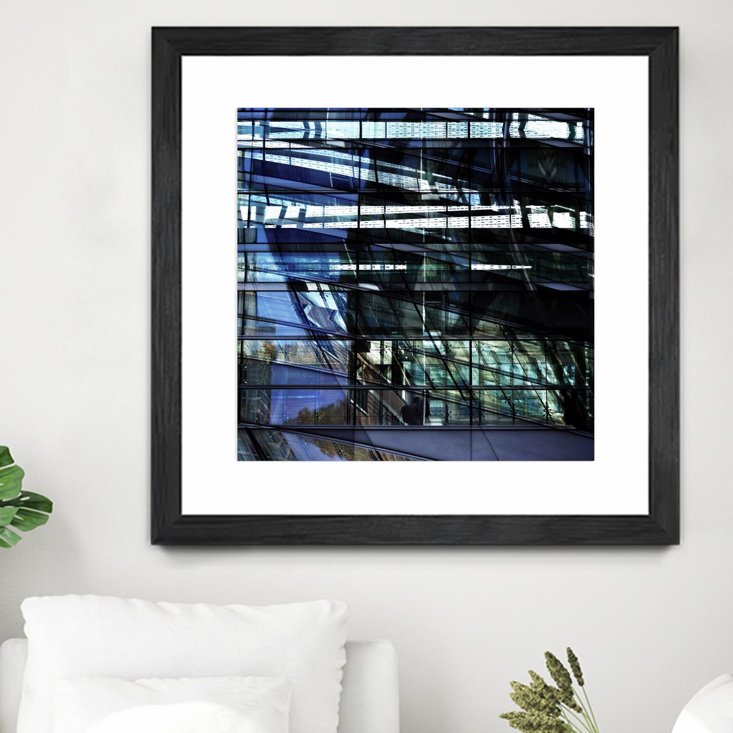 Urban Distortion I by Jean-François Dupuis on GIANT ART - blue city scene superposition