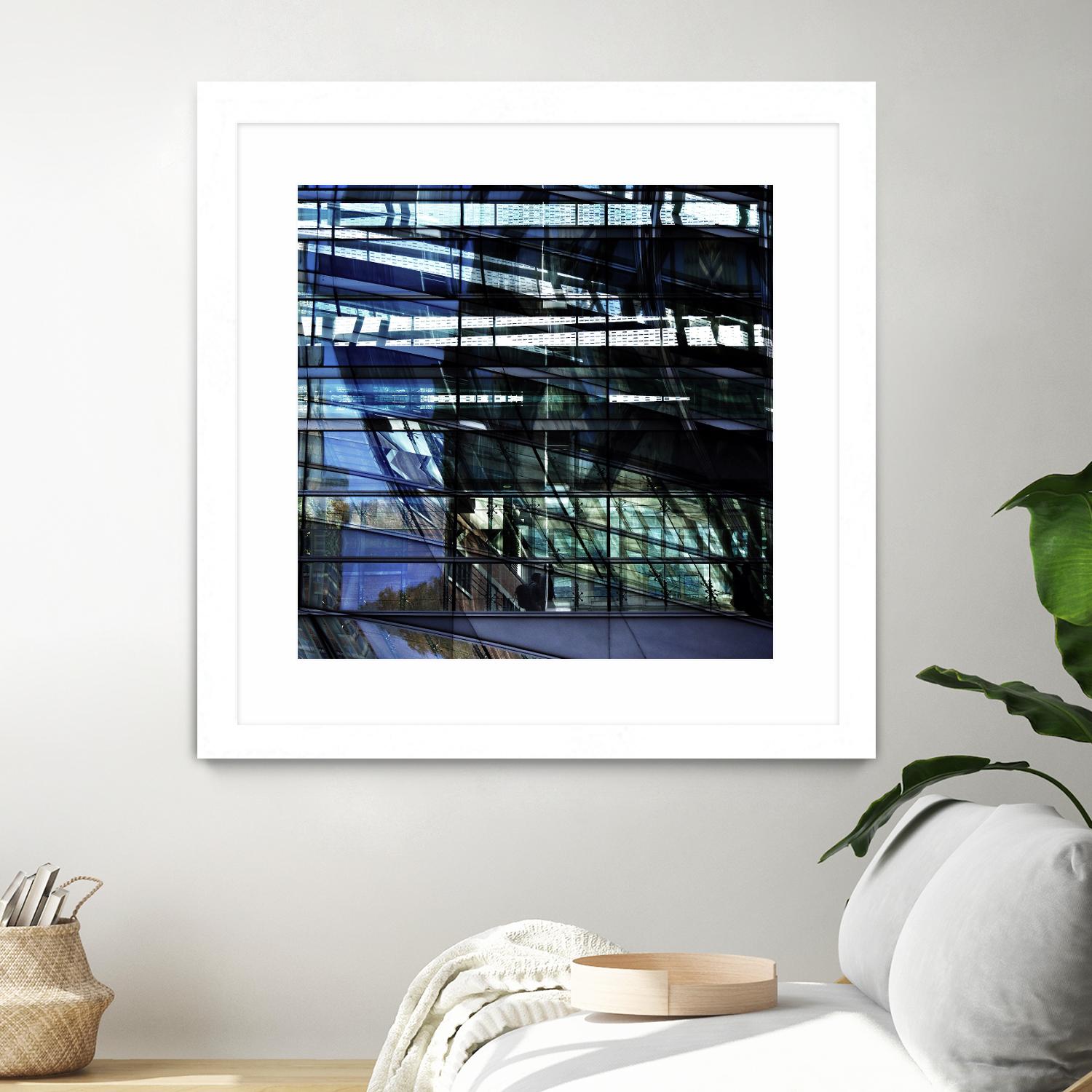 Urban Distortion I by Jean-François Dupuis on GIANT ART - blue city scene superposition