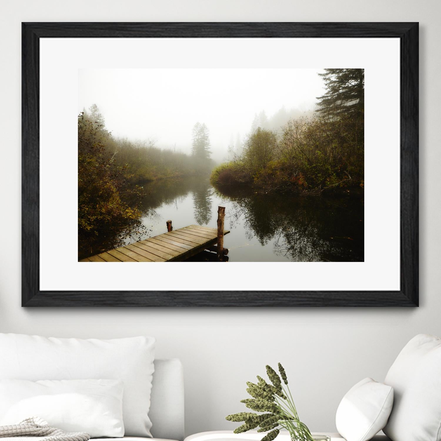 The River by Peter  Morneau on GIANT ART - green nature fall