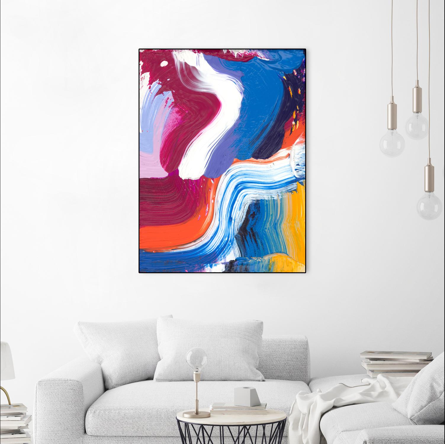 Just a wee one by Claire Desjardins on GIANT ART - blue abstract