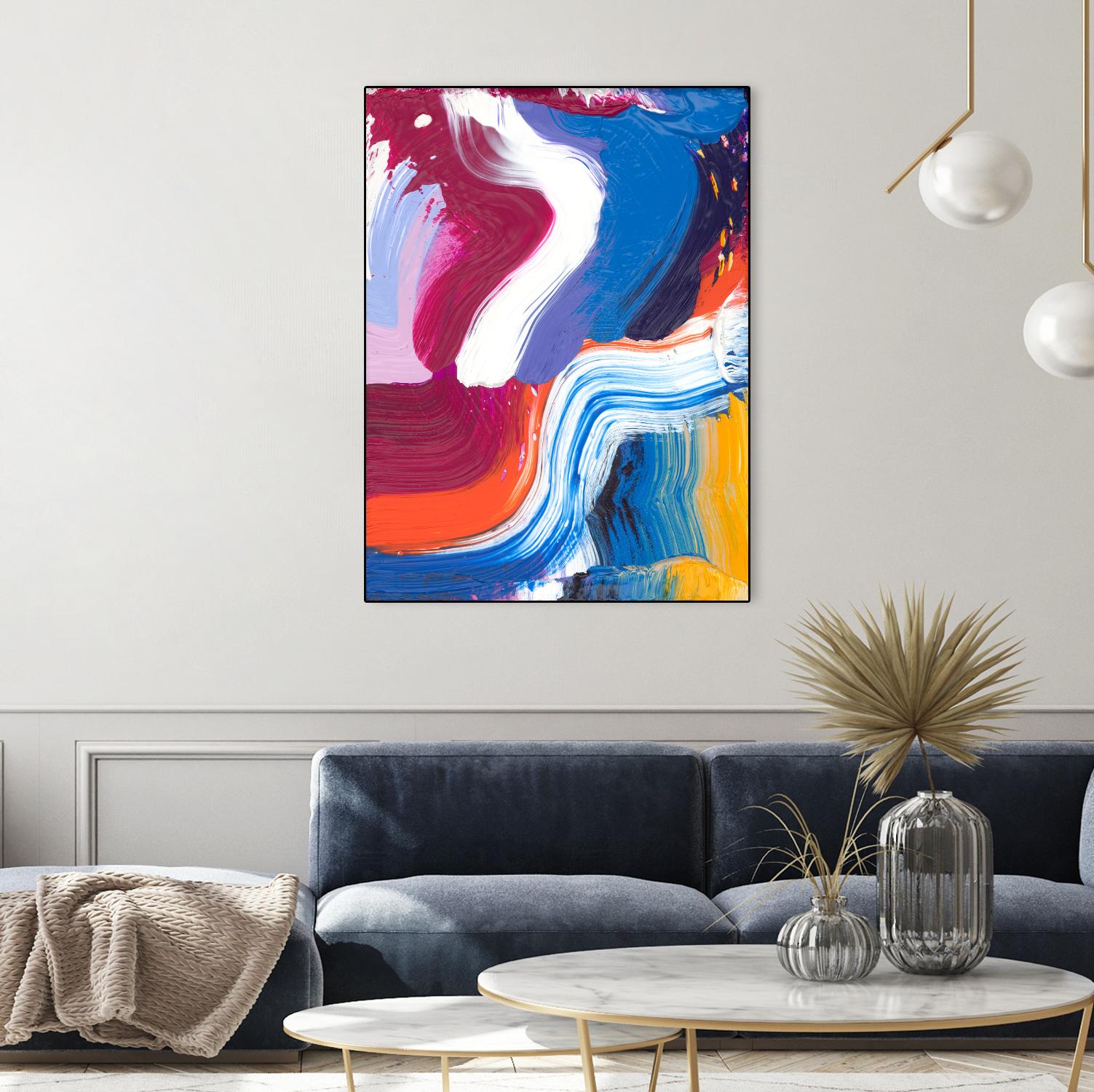 Just a wee one by Claire Desjardins on GIANT ART - blue abstract